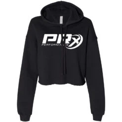 PRx Women's Crop Hoodie -Fitness Equipment CropHoodieBlack